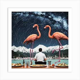 Flamingos 5 Art Print