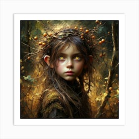 Fairy Girl In The Forest 8 Art Print