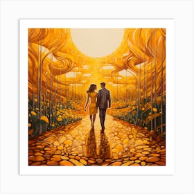 Golden Road Art Print