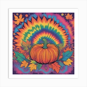 Tie Dye Autumn Art Print