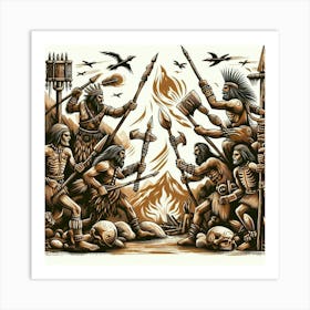 Neolithic Warriors Art Print