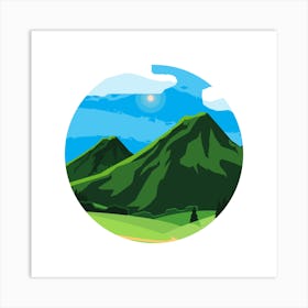 Landscape In The Mountains Art Print