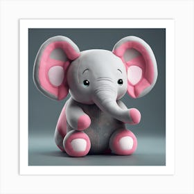 Cute Elephant Art Print