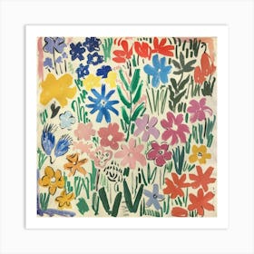 Flowers Painting Matisse Style 9 Art Print