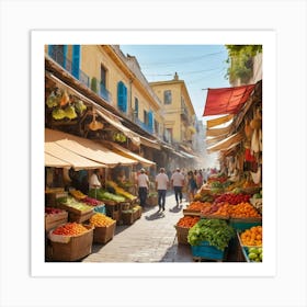 Fruit Market In Cyprus Art Print Art Print