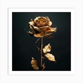 Gold Rose Art Print