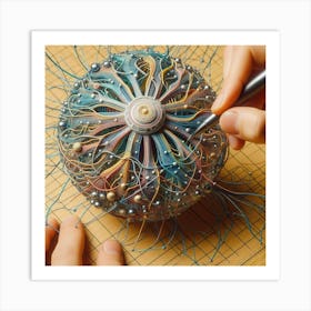 Wire Sculpture Art Print