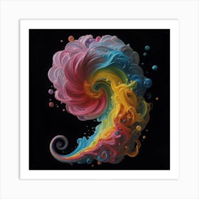 Swirling Rainbow Art Print