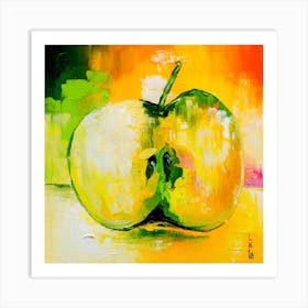 Apple green art painting Art Print