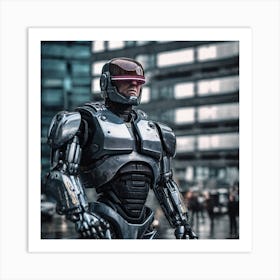 Robot In The City 8 Art Print