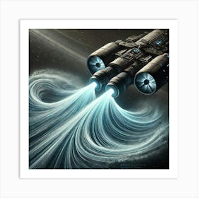 Cascade Sovereignty Scifi Aqua Bastion Thrusters Art Print