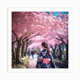 Cherry Blossoms In Kyoto 1 Art Print