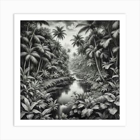 'River In The Jungle' Art Print