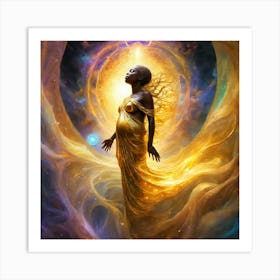 Golden Woman Art Print