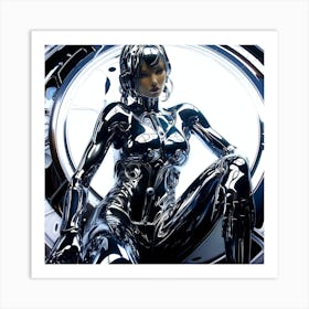 Futuristic Woman 12 Art Print