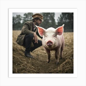 Portrait Of A Pig 2 Art Print