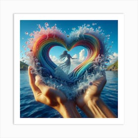 Rainbow Heart 3 Art Print