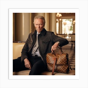 Clint Eastwood Louis Vuitton  Art Print