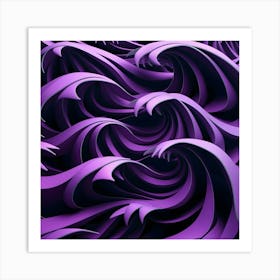 Purple Waves Art Print