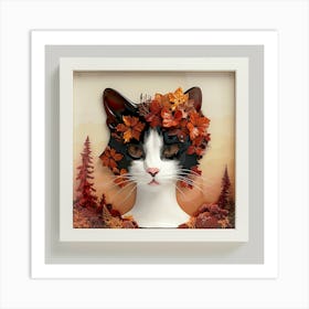 Autumn Cat Art Print