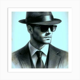 Creative Male Portrait 100 Art Print