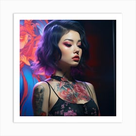 Tattooed Girl Art Print