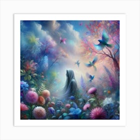 Fairy In The Garden 1 Art Print