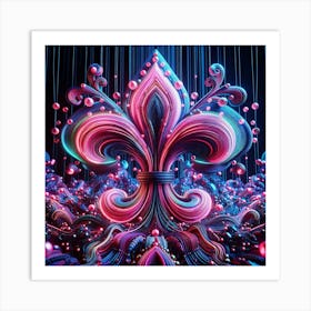 Heraldic Lily 3 Art Print