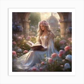 Princess Aimi Reads A Book Art Print