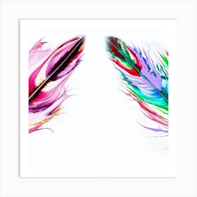 Colorful Feathers Art Print