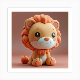 Cute Lion Art Print