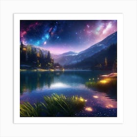 Starry Night Sky 5 Art Print