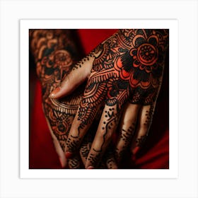 Mehndi Hands Art Print