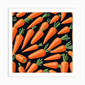 Carrots Seamless Pattern 2 Art Print