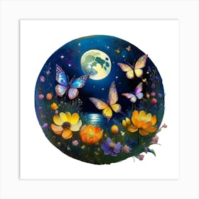 Butterfly Garden Art Print