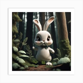 Rabbit In The Woods 21 Art Print