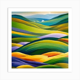 Landscape By Person 2 Art Print