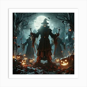 Halloween Witches Art Print