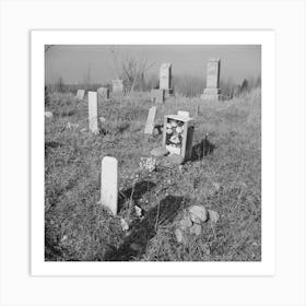 Gravestones In An Isolated Cemetery On Cut Over Land In Florence County, Wisconsin By Russell Lee Art Print