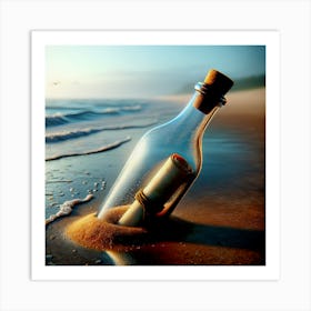 Message In Bottle Art Print