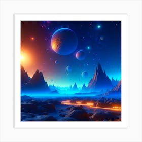 Space Landscape3 Art Print