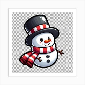 Snowman Png 1 Art Print