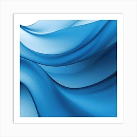 Abstract Blue Wave 10 Art Print