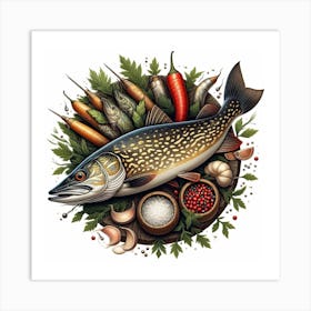 Fish of Pike 3 Art Print