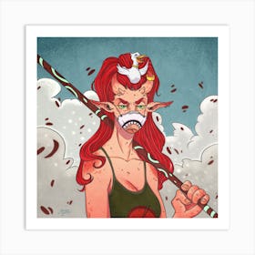 Samurai Girl Art Print