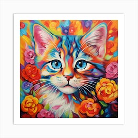 Kitty Painting Art Print