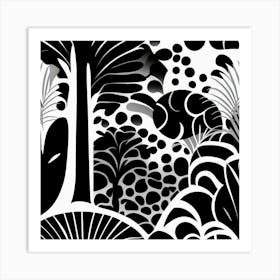 Forest In Black And White Art Print