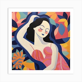 Woman Posing For The Artist, The Matisse Inspired Art Collection Art Print
