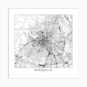 Nashville Map Line Art Print