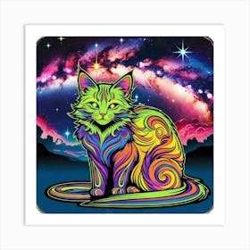 Trippy Kitty 1 Art Print